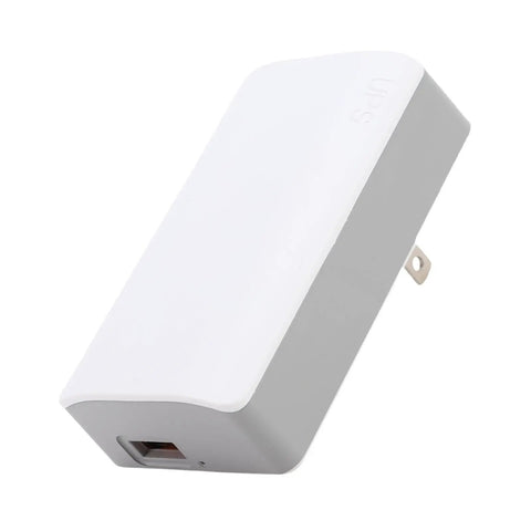 Rock Solid Emergency Ups Adapter With 1200Mah Battery 5V2A Backup Power Supply For Routers Modems Cctv Cameras Smooth Outage Protection side view with plug
