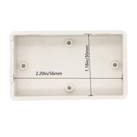 Interior view of 5Pcs Small Junction Boxes Set ABS Plastic Electrical Project Power Enclosures White 2.4 x 1.42 x 0.98 Inches