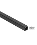 Carbon Fiber Square Tube 5x5x4mm With 4mm Inner Dia, 200mm Length Pultruded Tubing For RC Airplane, Pack Of 5 shown at angle