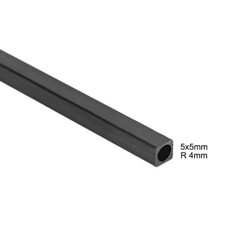 Carbon Fiber Square Tube 5x5x4mm With 4mm Inner Dia, 200mm Length Pultruded Tubing For RC Airplane, Pack Of 5 shown at angle