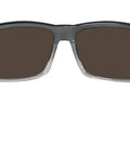 Wraparound Safety Shades With Polarized Ice Blue Mirrored Lenses And Plush Foam Seals For A Non Slip Comfort Fit Lightweight Heavy Duty Work Eyewear viewed from rear angle.