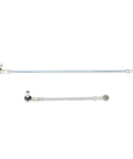 Two Beefy Go Kart Tie Rods Steel Alloy For Precision Steering shown, heavy duty for Yerf Dog, durable steel linkage