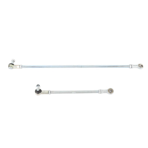 Two Beefy Go Kart Tie Rods Steel Alloy For Precision Steering shown, heavy duty for Yerf Dog, durable steel linkage