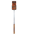 Square Cast Iron Pie Iron Sandwich Cooker For Campfire Cooking And Backyard BBQ, Iconic 1964 Design, 28 Inch Long With Steel Rods And Wood Handles