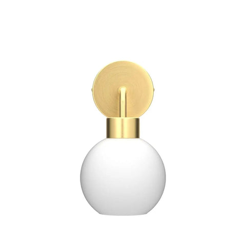 Gold Modern Bath Wall Sconce With Opal Glass Globe Vanity Lights Set Of 2 For Bathroom And Bedroom Glam Lighting Fixture With Soft Warm Glow