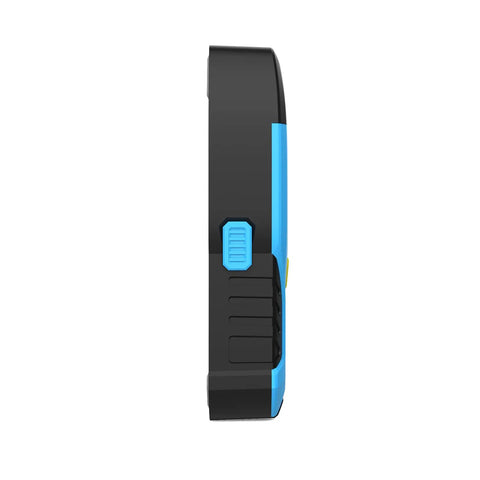 Side view of 6-in-1 Stud Finder Wall Scanner Auto Shutoff LCD (Blue) showing buttons and features.