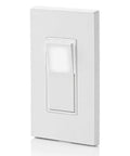 Decora LED Illuminated 15 Amp Single-Pole Wall Switch, No Neutral Required, White, front view