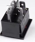 Beefy Heavy Duty 4 Pin 2 Position Rocker Switch with Black Red Indicator Light, silver contacts, for industrial use