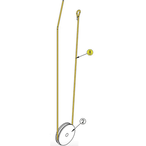 Heavy Duty Wire Rope For EC3200 Crane High Strength Steel Cable Replacement Durable Crane Rigging Rope For Lifting And Hoisting Industrial Grade Wire Cable EC3200 Compatible, yellow cable diagram