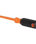 Insulated Screwdriver Set 1000V Rated With 6 Piece Kit Featuring 3 Phillips 2 Slotted And Square Tips Made In USA, single tool view