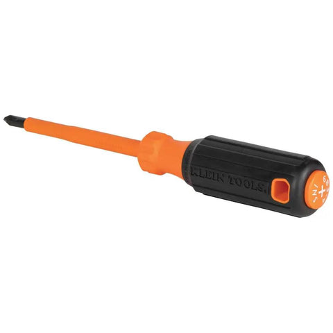 Insulated Screwdriver Set 1000V Rated With 6 Piece Kit Featuring 3 Phillips 2 Slotted And Square Tips Made In USA, single tool view