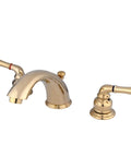 Magellan Widespread Bathroom Faucet 8 Inch Adjustable Center Polished Brass Solid Brass Construction Deck Mount