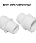 3/4 Inch PVC Pipe Fitting Adapter Connector Union Coupling Schedule 40 Slip Socket To NPT Male Thread Pack Of 10