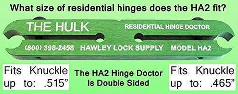 HA2 AB Residential Hinge Repair Kit includes HA2 tool, fits knuckles up to 0.515" and 0.465", USA made hinge doctor for home improvement