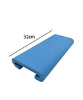 Side view of 32 cm blue cushion from 2 Piece Dragon Boat Seat Cushions With EVA Foam Padding Shock Absorbing For Kayak Paddling Fishing Boats And Rowing Machines Waterproof Non Slip Seat Pads For Comfort And Fatigue Reduction Sky Blue And Black
