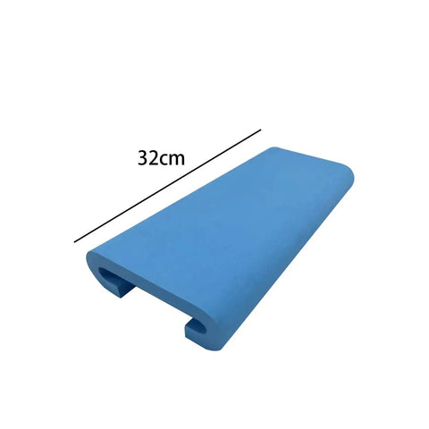 Side view of 32 cm blue cushion from 2 Piece Dragon Boat Seat Cushions With EVA Foam Padding Shock Absorbing For Kayak Paddling Fishing Boats And Rowing Machines Waterproof Non Slip Seat Pads For Comfort And Fatigue Reduction Sky Blue And Black