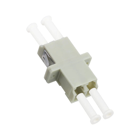 LC To LC Fiber Optic Coupler For Duplex Multimode Cables Connector Adapter Kit 100 Pack shown in close-up