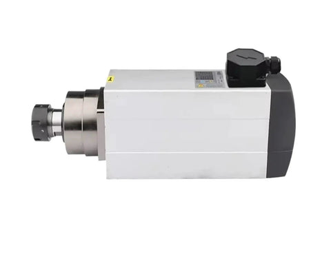 Side view of Beast Pro 9.0KW CNC Milling Spindle Motor with Square Air Cooled Design ER32 Chuck 18000 RPM Four Bearings