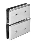 Senior Prima 02 Series Glass To Glass Mount Hinge In Polished Chrome Top And Bottom Mount Design For Maximum Glass Exposure