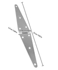 Heavy Duty 5 Inch Gate Strap Hinges Galvanized Iron 2 Piece Set With Installation Screws For Outdoor Doors Garages Courtyards