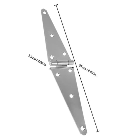 Heavy Duty 5 Inch Gate Strap Hinges Galvanized Iron 2 Piece Set With Installation Screws For Outdoor Doors Garages Courtyards