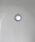 2pcs Brass Bathtub Drain Plug with Flat Seal and Rotating Design seen in a white bathtub with a smooth finish.