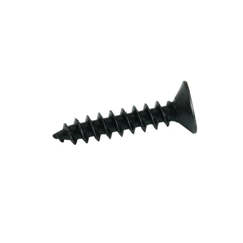 Premium Miniature Self Tapping Screws Solid Steel Countersunk Flat Head Phillips Drive Black Fastener Batch shown isolated.