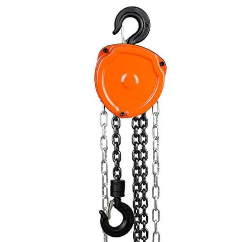 1 Ton Hand Chain Hoist 20 Ft Lift 2200 Lbs G80 Galvanized Chain, Double Pawl Brake, Auto Chain Leading and 360 Hook close-up