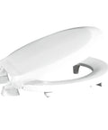 2 Inch Raised Toilet Seat For Seniors Round Closed Front With Cover Plastic ADA Compliant Senior Friendly Stable And Secure