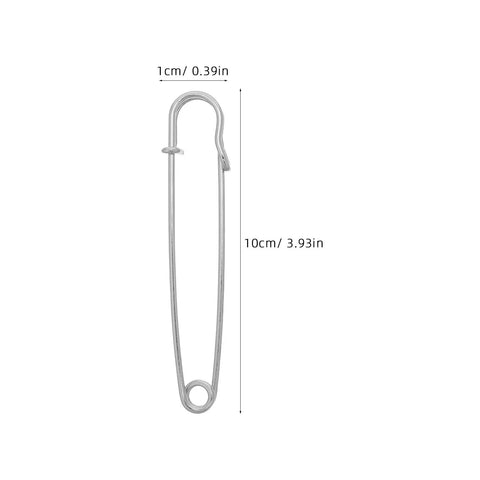 Heavy Duty Safety Pins Set By Adorainbow, 50 Pack Super Strong Iron Brooches For Thick Sweaters And Bags, retro style safety pin 10cm long.