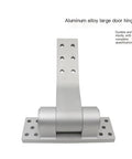 Rock Solid Heavy Duty Aluminum Hinge For Precision Cabinets And Electrical Boxes Featuring Thickened Anodized Finish And High Load Capacity That Handles Every Job Without Sweat, showing a large aluminum hinge with multiple screw holes.