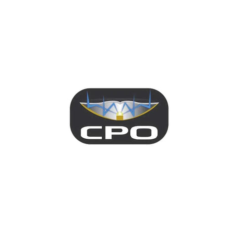CPO optics logo for Yellow Waterproof LED Flashlight With Tail Switch, Lightweight And Durable, CPO Optics Beam For Tight Focus