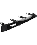 Premium Roof Rack Wind Fairing Cuts Drag And Quiets Cabin Noise For Chill Weekend Getaways No Sweat Tool Free Clip Mount Installs In Seconds On Aero Blade Bars Classic Black view with mounting clips attached.