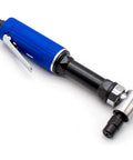 Heavy Duty Build 1/4 Inch Pneumatic Die Grinder With 90 Degree Angle Head, blue air powered metal tool for detailed polishing.