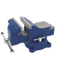 Heavy Duty 6 Inch Bench Vise With Swivel Base Anvil And Pipe Jaws For A Tight Grip Captured Safety Jaw Prevents Slippage