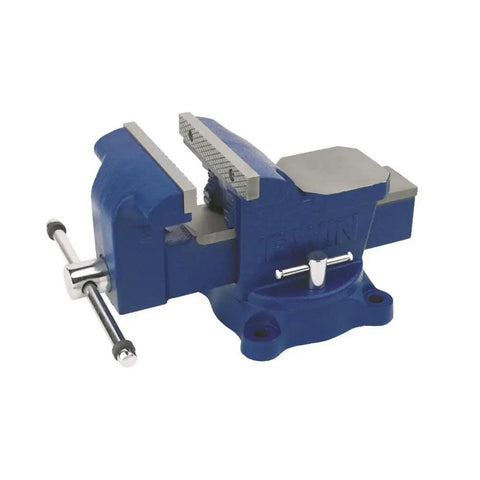 Heavy Duty 6 Inch Bench Vise With Swivel Base Anvil And Pipe Jaws For A Tight Grip Captured Safety Jaw Prevents Slippage
