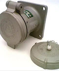 Tough Customer Heavy Duty 4 Pole 60 Amp Powertite Receptacle With Rock Solid Nema 4X Weatherproof Housing Pro Grade 4 Wire Spring Covers built like a tank for trucks.