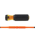 Insulated Flip Blade Screwdriver Set Two In One With Phillips Size Two And Slotted One Quarter Inch Tips Double Ended Blades Pro-Grade 1000 Volt Rating Quick Release Blade Lock Slim Tip For Tight Terminal Blocks with visible blades and handle.