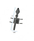 7 Inch Black Spoon Shaped Wrought Iron Shutter Dog with mounting hardware for exterior shutters, weatherproof and rust resistant.