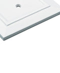 Corner view of Classic Architecture 1 Gang Decorative Light Switch Cover Wall Plate Pure White 1 Pack with beveled edges and screw hole.