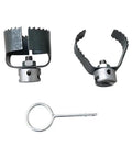 Heavy Duty Two Piece Drain Auger Attachment Set For Sink And Tub Clogs Featuring Thickened Steel Cutters and ring wrench for unclogging