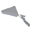 Heavy Duty Cabinet Flip Up Hydraulic Door Hinge with Lift Assist, shown with mounting bracket, soft close mechanism visible