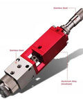 Pro Grade Precision Pneumatic Spray Valve With Micrometer Knob For Industrial Paint Glue Dispensing Heavy Duty Stainless Steel Housing G1/8 Thread 1 5mm Nozzle Compressed Air Atomizer in close-up.