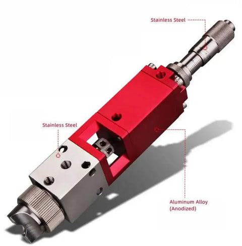 Pro Grade Precision Pneumatic Spray Valve With Micrometer Knob For Industrial Paint Glue Dispensing Heavy Duty Stainless Steel Housing G1/8 Thread 1 5mm Nozzle Compressed Air Atomizer in close-up.