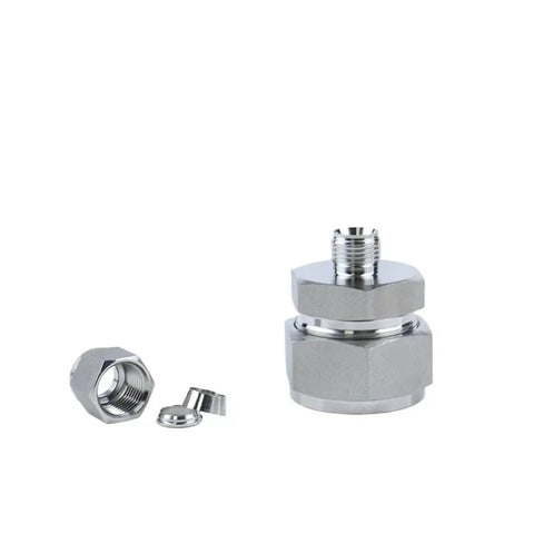 Tube Reducer Compression Union 316L Stainless Steel Pipe Fitting Connector With UNF Nut Lock 2mm To 25mm Size Range