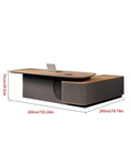 Slick L Shaped Computer Desk For Home Office Spacious Executive Workstation With Retro Modern Vibe featuring dimensions 260x200x75cm.