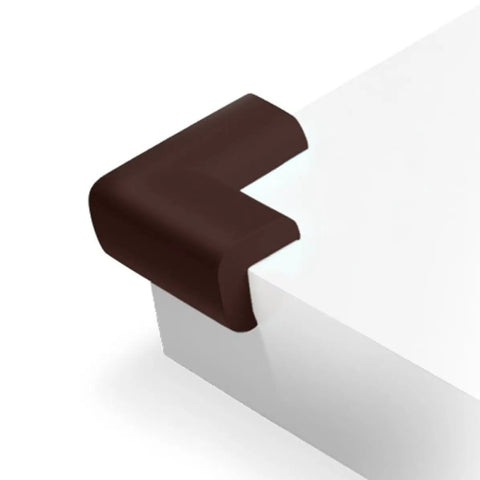 Corner Protectors With Impact Absorption 12 Pack Brown NBR Safety Edge Guards for furniture and chairs.