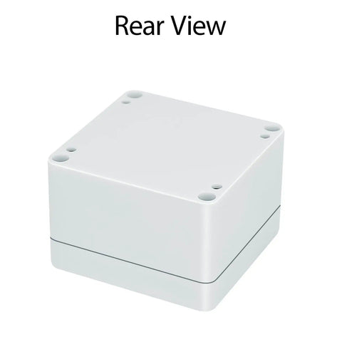 Hella Weatherproof Plastic Project Box With Ip65 Waterproof Grade For Diy Electronics And Pcb Mounting Solid Build Electrical Enclosure In Gray White 2 Pack Bundle rear view showing holes for mounting