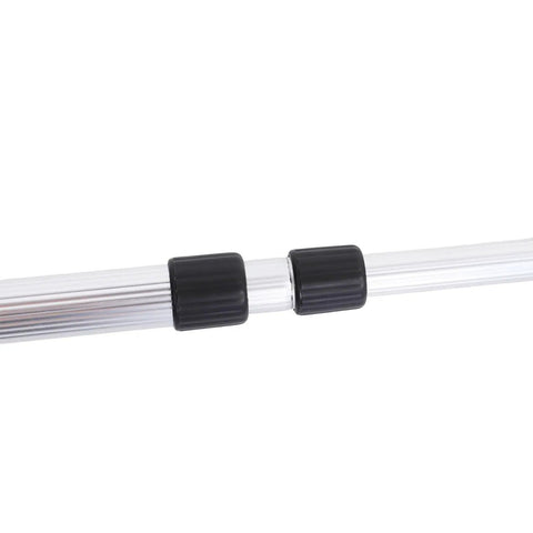 Baxnore Rolling Measuring Wheel 4 Inch Dual Wheel Accurate Distance Measurement Tool with Telescopic Rod close-up of aluminum telescopic rod connection.