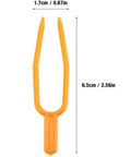 Set Of 100 Plastic Planting Forks For Strawberries And Grapevines, 65mm Grape Press, showing an orange 6.5cm vine tendril support.